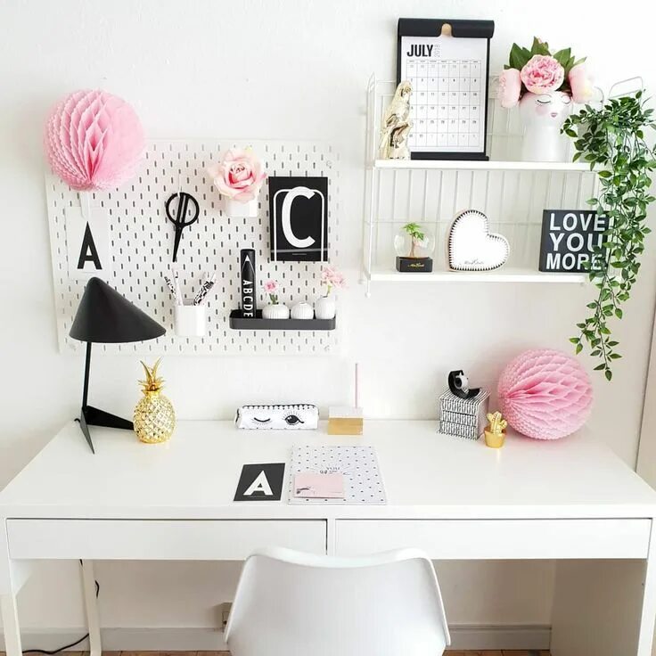 Рабочий стол декор своими руками Awesome pegboard inspiration Ikea furniture, Home office decor, Office room desi