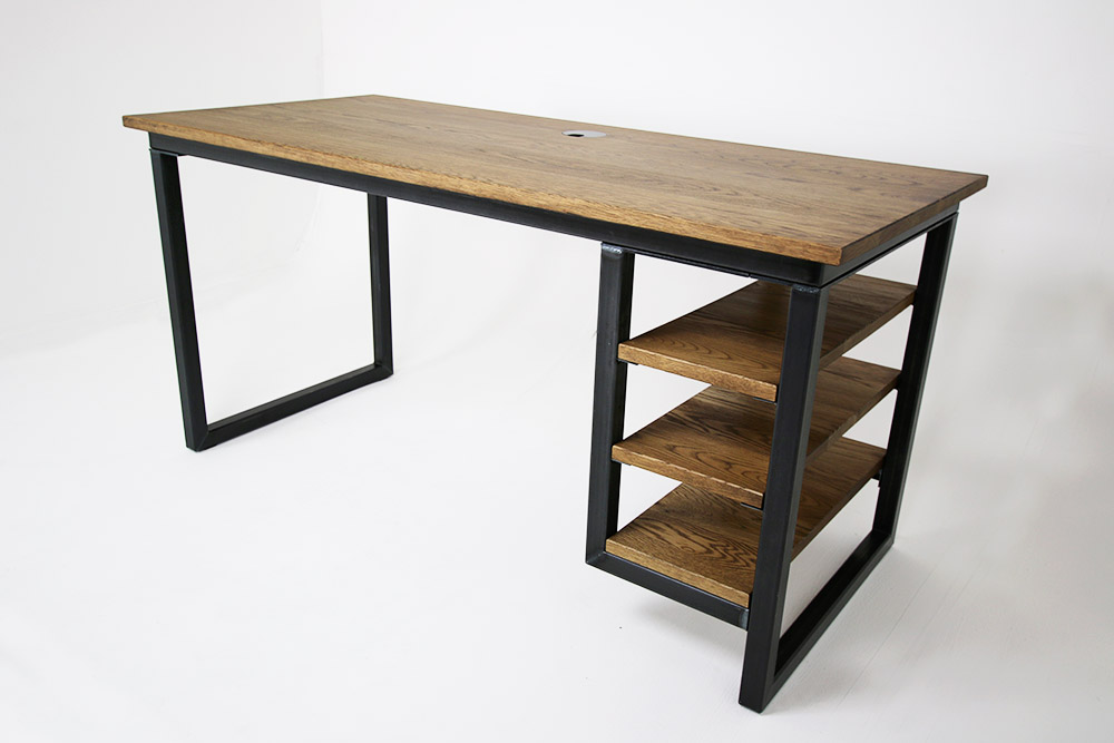 Mango Wood Desk Industrial furniture desk, Desk furniture, Industrial style offi