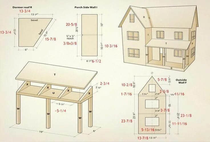 Работа с чертежами на дому Dollhouse Doll house plans, Dollhouse woodworking plans, Diy dolls house plans