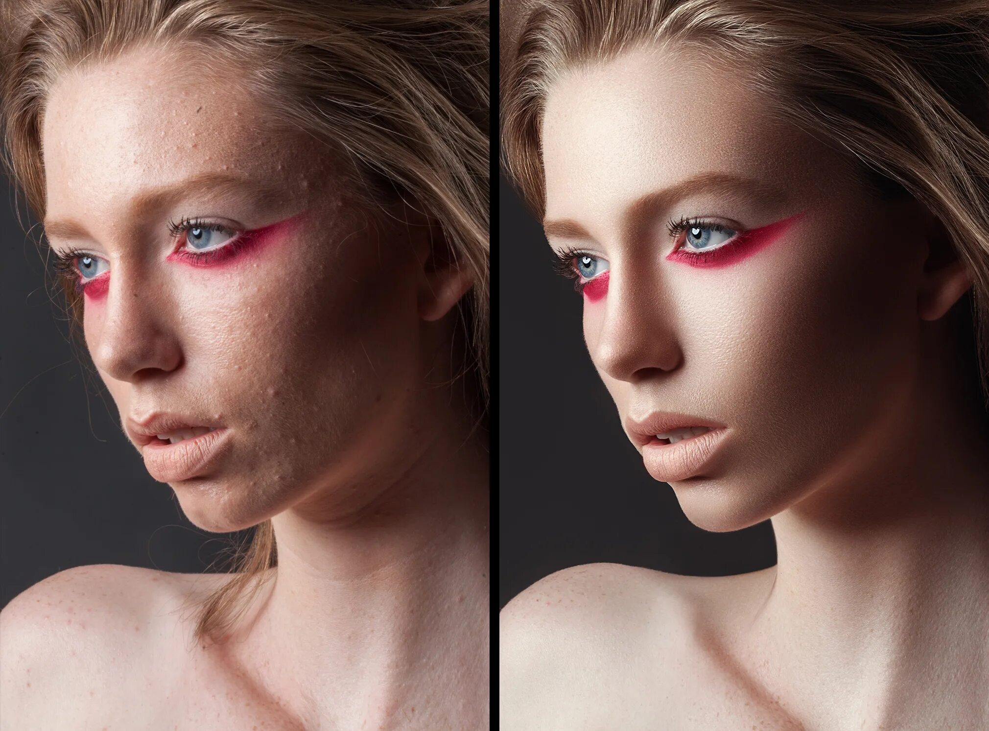 Работа с лицом на фото Make up + Before After :: Behance