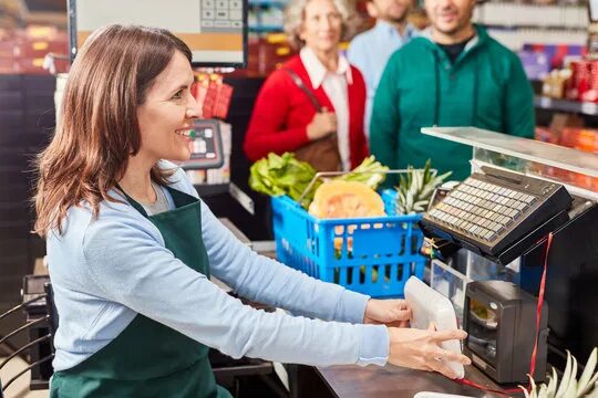 Работа в магазине фото Kassiererin Supermarkt Зображення - огляд 96 Стокові фото, векторні зображення й