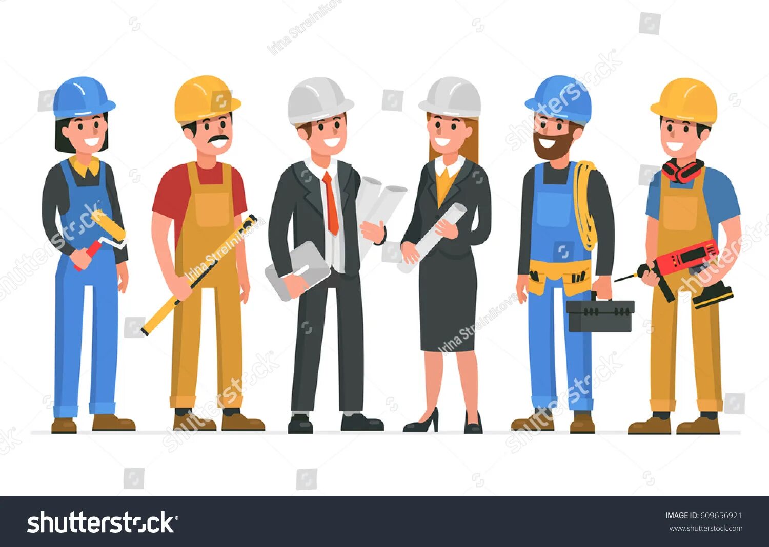 Работник картинка для детей 426.969 Working man builder Gambar, Foto Stok & Vektor Shutterstock