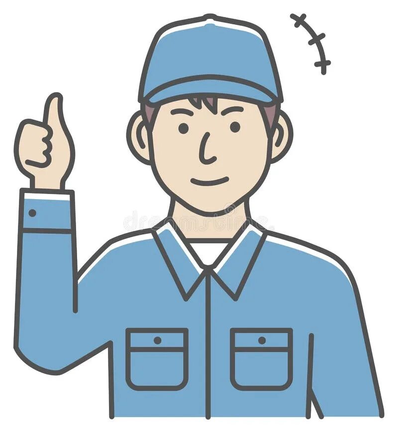 Работник картинка для детей Male Blue Collar Worker Gesture Illustration Thumb Up, OK Stock Vector - Illustr