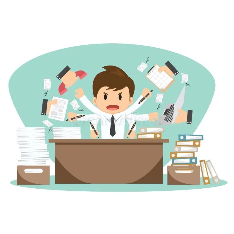 Работник картинка рисунок Businessman on Office Worker Vector Illustration Stock Vector - Illustration of 