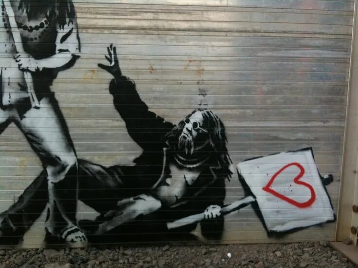 Работы бэнкси фото в хорошем качестве Lessons learned of love Street art banksy, Street art, Banksy art