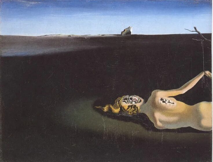 Работы дали фото Woman Sleeping in a Landscape - Salvador Dali Salvador dali, Salvador dali art, 