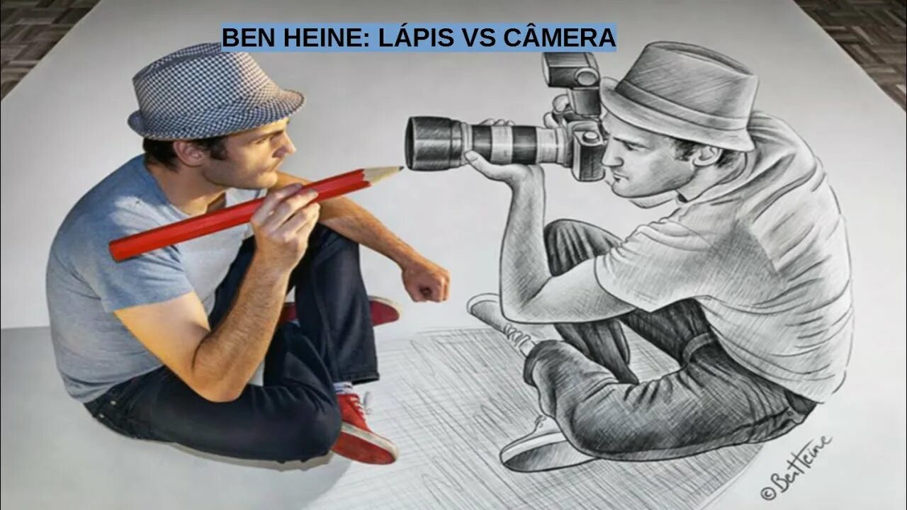 Работы фото рисунки BEN HEINE (LÁPIS VS CAMERA) E A PERSPECTIVA FORÇADA - YouTube