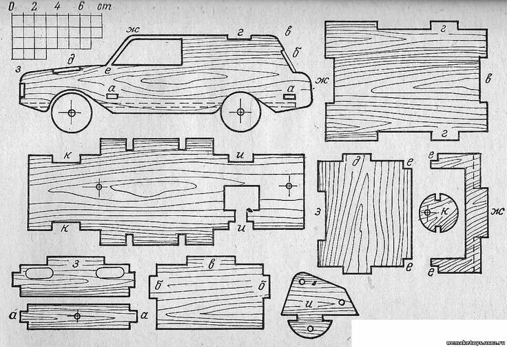 Работы из дерева фото чертежи Машины из фанеры,шаблон машин из фанеры - Мои статьи - Новости сайта - Игрушки и