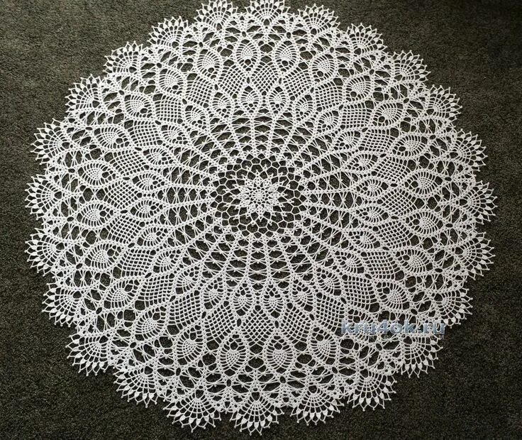 Работы крючком фото Вязаная крючком салфетка - работа Марины Vintage crochet doily pattern, Free cro