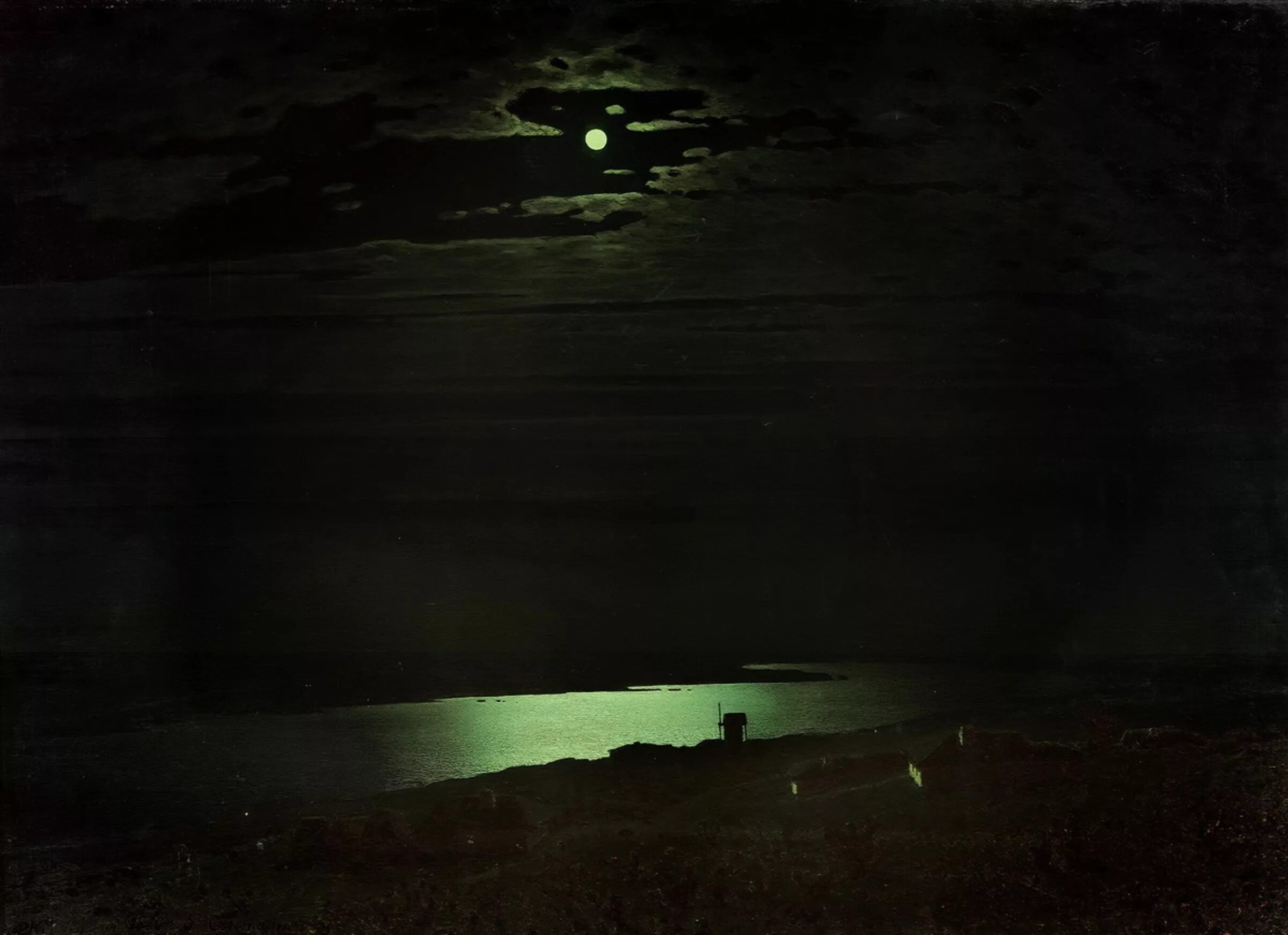 Работы куинджи фото Файл:Kuindzhi Moonlit night on the Dnieper 1880 grm x2.jpg - Википедия