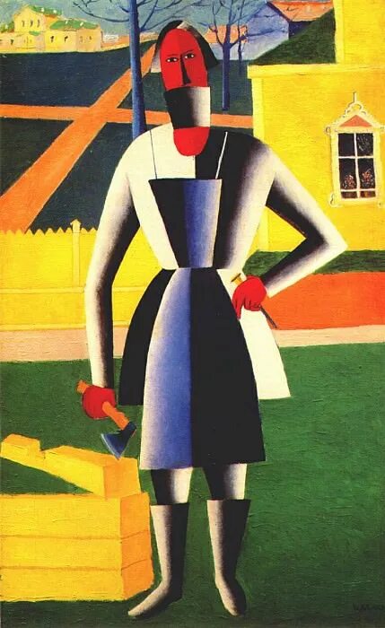 Работы малевича фото malevich carpenter 1928-32 (картина) - Казимир Северинович Малевич