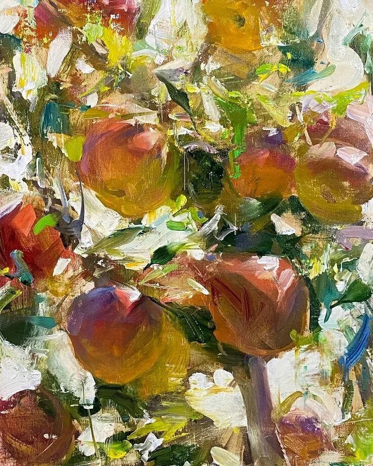 Работы маслом фото Derek Penix on Instagram: "16x12 apples demo from my last workshop in Raleigh." 