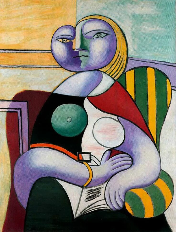 Работы пикассо фото с названиями Reading (1932) - Pablo Picasso Pinturas de picasso, Arte de picasso, Arte