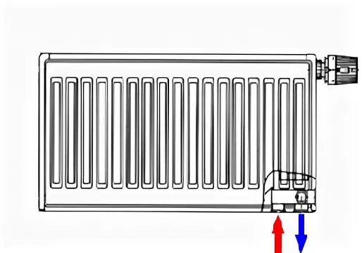 Радиатор 22 500 1600 нижнее подключение Схема подключения радиатора buderus vk profil