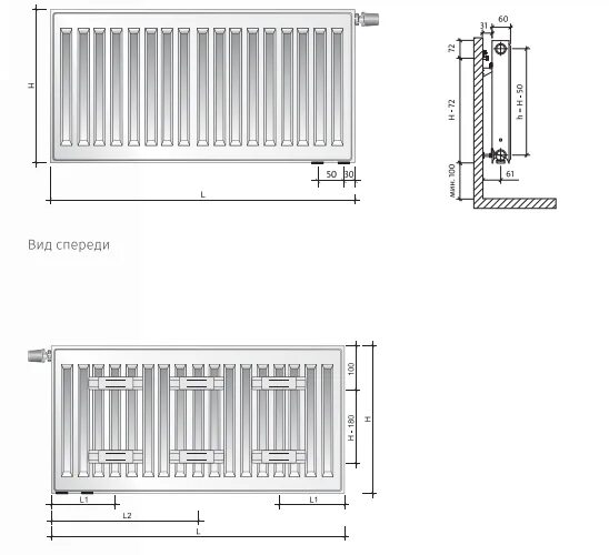 Радиатор electrolux панельный подключение Радиатор Royal Thermo Ventil Compact VC11 панельный 700х500х60 мм в интернет-маг