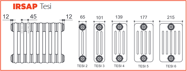 Радиатор irsap tesi нижнее подключение IRSAP Tesi трубчатые радиаторы и полотенцесушители IRSAP купить в Москве