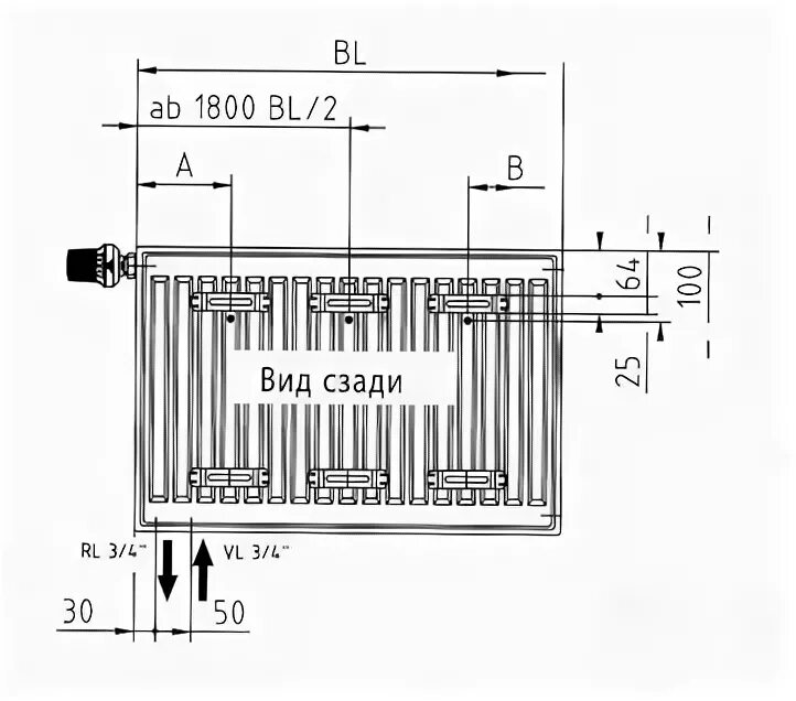 Радиатор kermi ftv 22 подключение KERMI FTV Тип 22 Therm X2 Provil-Ventil (нижнее подключение) - ХИТБОЙЛЕР