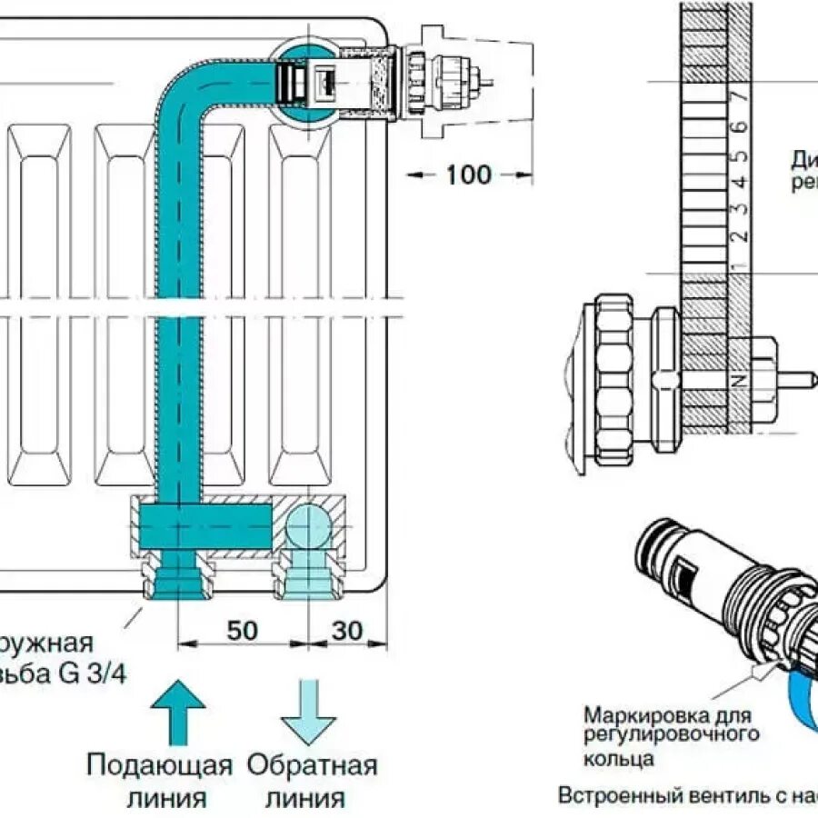 Радиатор отопления будерус с нижним подключением Стальной панельный радиатор Buderus Logatrend VK-Profil 21 (500x1200 мм) купить 