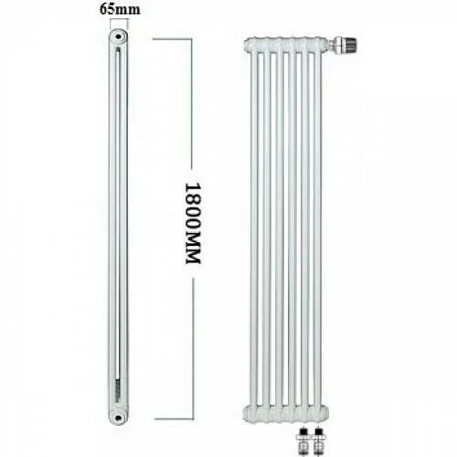 Радиатор отопления трубчатый вертикальный нижнее подключение Arbonia 2180/04 секции N69 твв нижнее подключение - купить с доставкой в Санкт-П