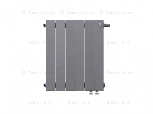 Радиатор royal therm серый с нижним подключением Биметаллический секционный радиатор Royal Thermo Piano Forte 500, 6 секций, серы