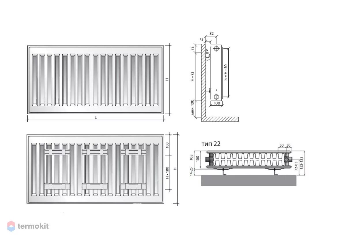 Радиатор ventil compact подключение Royal Thermo Compact 22 300 500 - купить с доставкой в Самаре