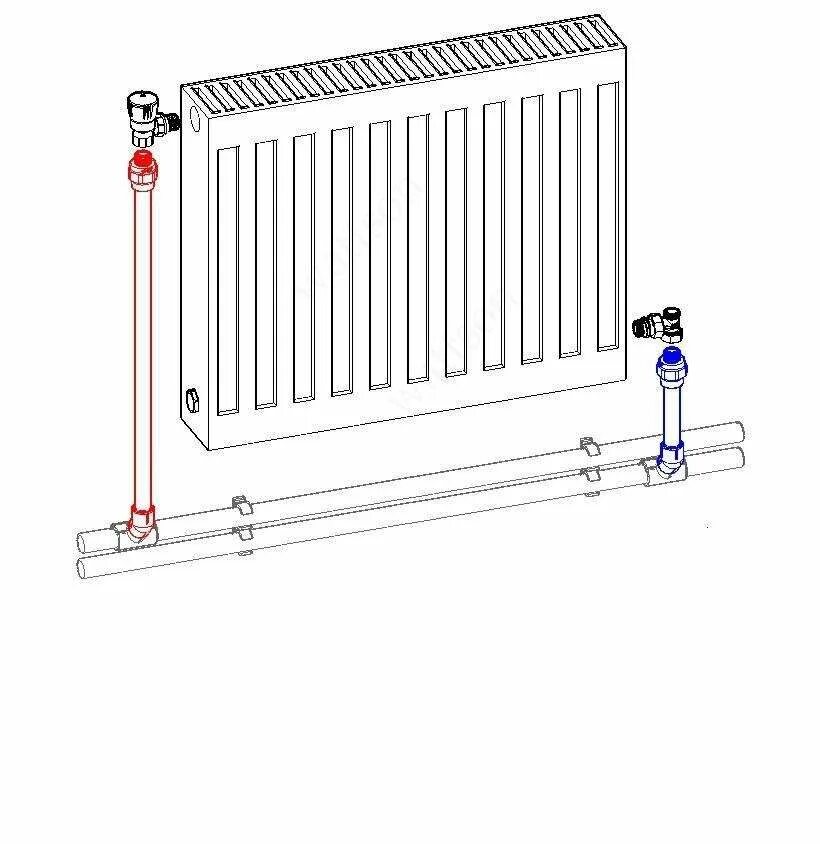 Радиаторы установка своими руками Обвязка радиатора фото - DelaDom.ru