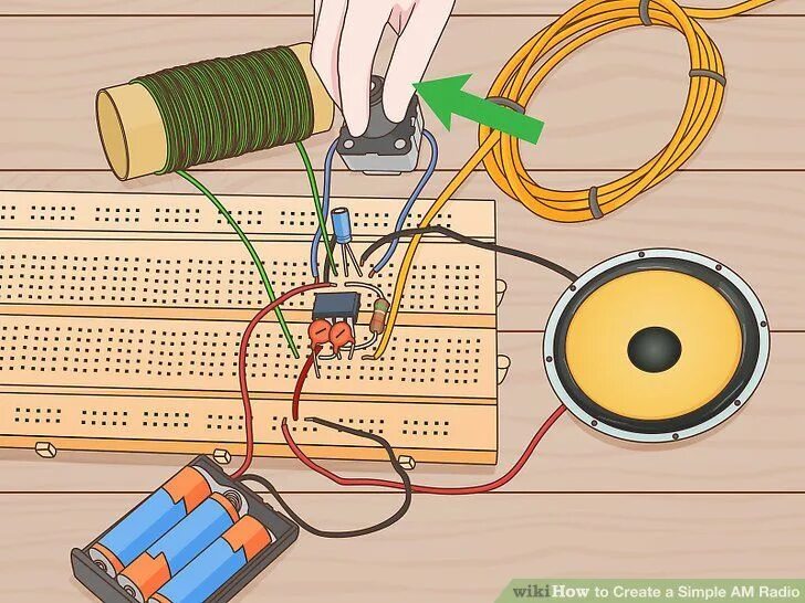 Радио своими руками в домашних условиях How to Create a Simple AM Radio (with Pictures) - wikiHow Radio, Radio design, R