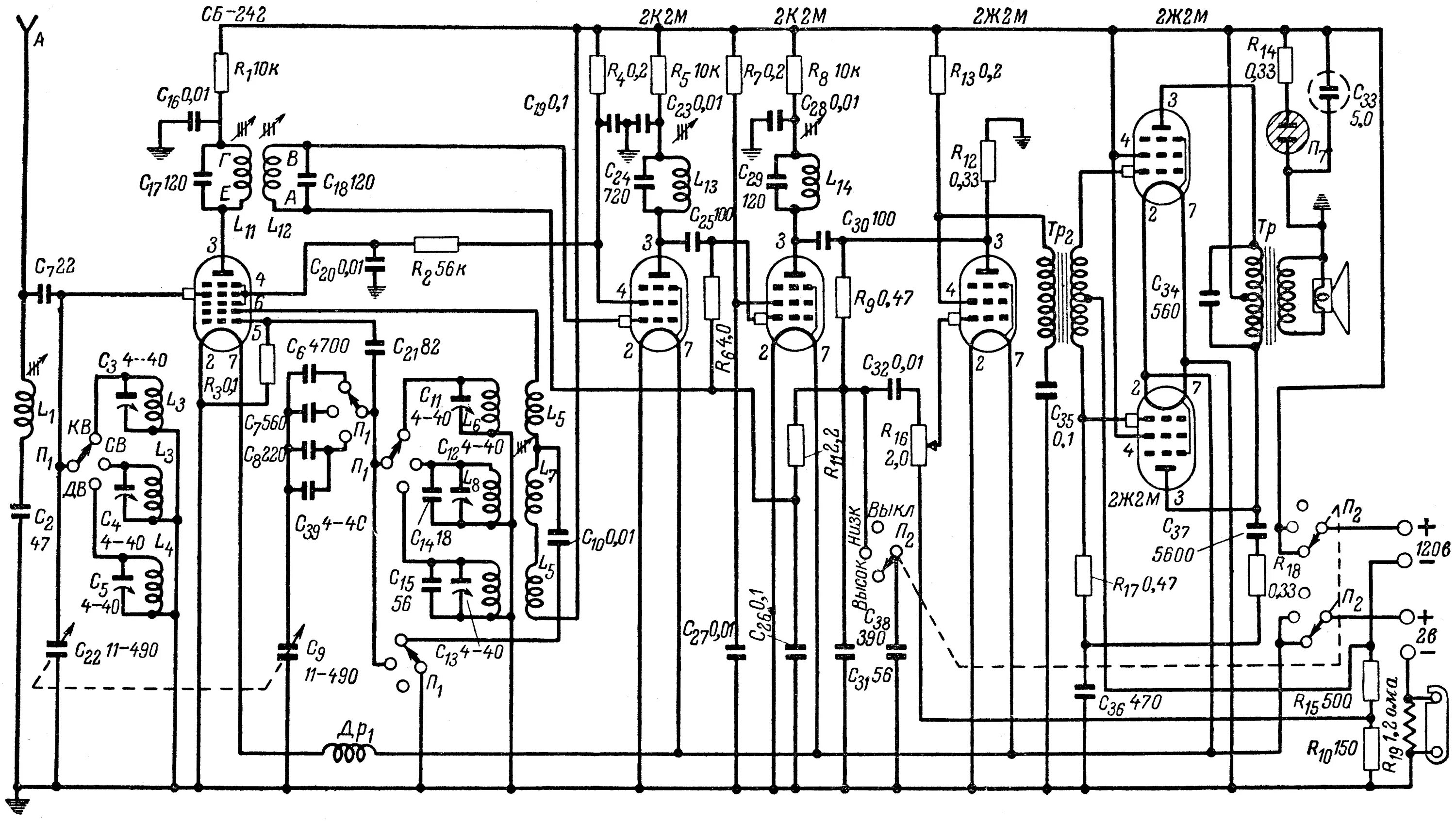 Радиола сакта схема принципиальная электрическая Справочник по отечественной ламповой радиоаппаратуре
