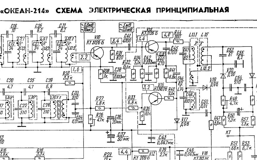 Радиоприемник океан 214 схема электрическая принципиальная Океан 214 Горизонт - ВТОРАЯ ЖИЗНЬ СТАРОГО РАДИО