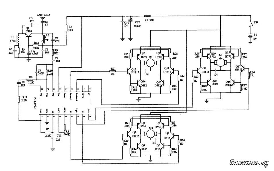 Радиоуправление схема своими руками Микросхемы для дистанционного управления PT8A9701, PT8A973 " Паятель.Ру - Все эл