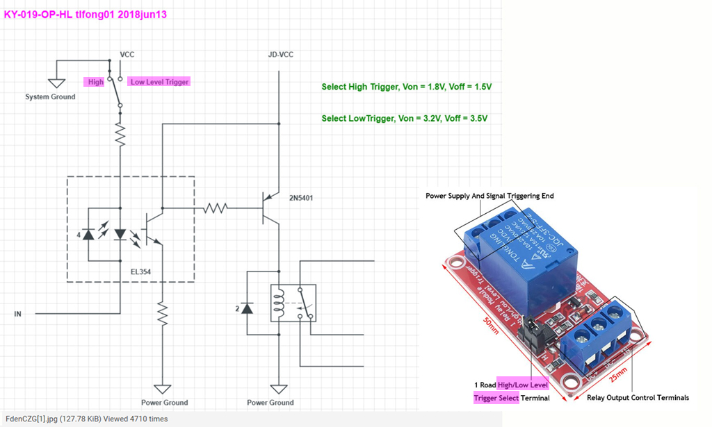 Радиоуправляемые реле схема подключения arduino - How to wire this relay with a H/L (High/Low) jumper to Raspberry Pi? -