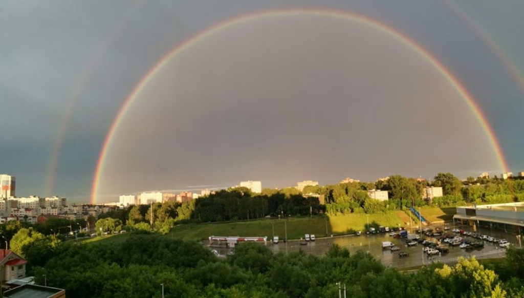 Радуга фото липецк плеханова Двойная радуга в Рязани 23 июня: фотоподборка