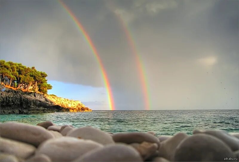 Радуга море фото Rainbow Пикабу