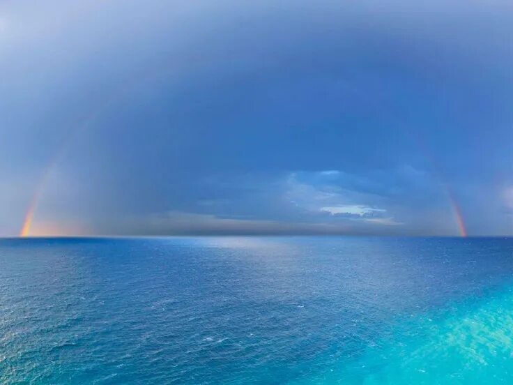 Радуга море фото Rainbow over the Sea Blue sea, Blue water, Beautiful world