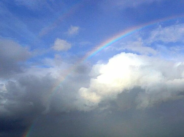 Радуга с облаками фото Free picture: rainbows, couds, sky Rainbow, Public domain images, Sky