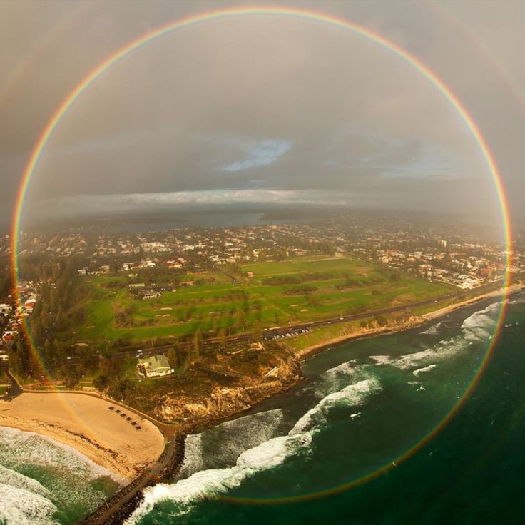 Радуга с самолета фото The other side of the rainbow Astronomy pictures, Once in a lifetime, Cottesloe 