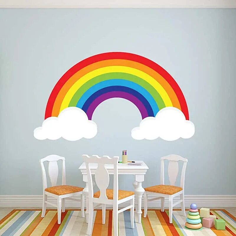 Радуга в оформлении детской Amazon.com: rainbow decals for girl room