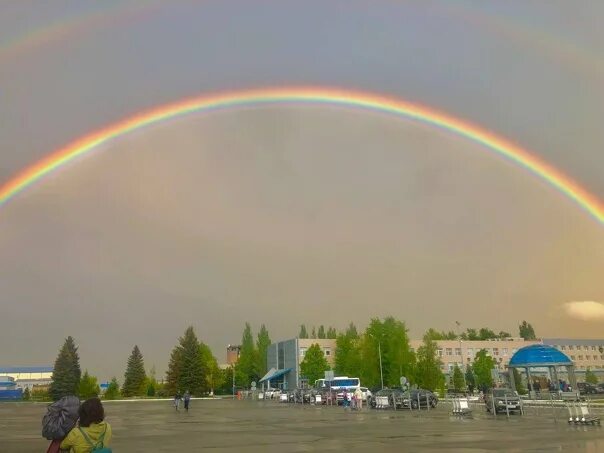 Радуга в уфе фото Today's rainbow over Orenburg Интересный Оренбург ВКонтакте