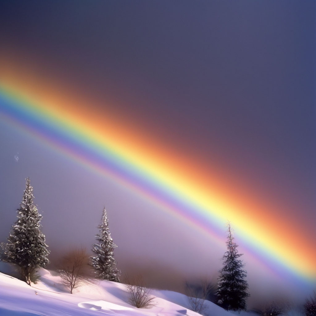 Радуга зимой фото "A winter rainbow is a rare ." - created in Shedevrum