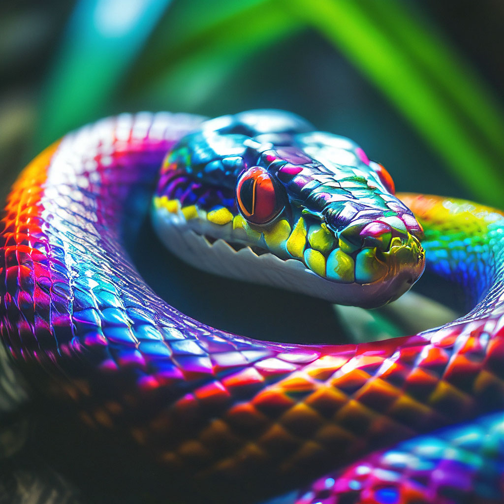 Радужная змея фото "Rainbow Snake" - image created in Shedevrum