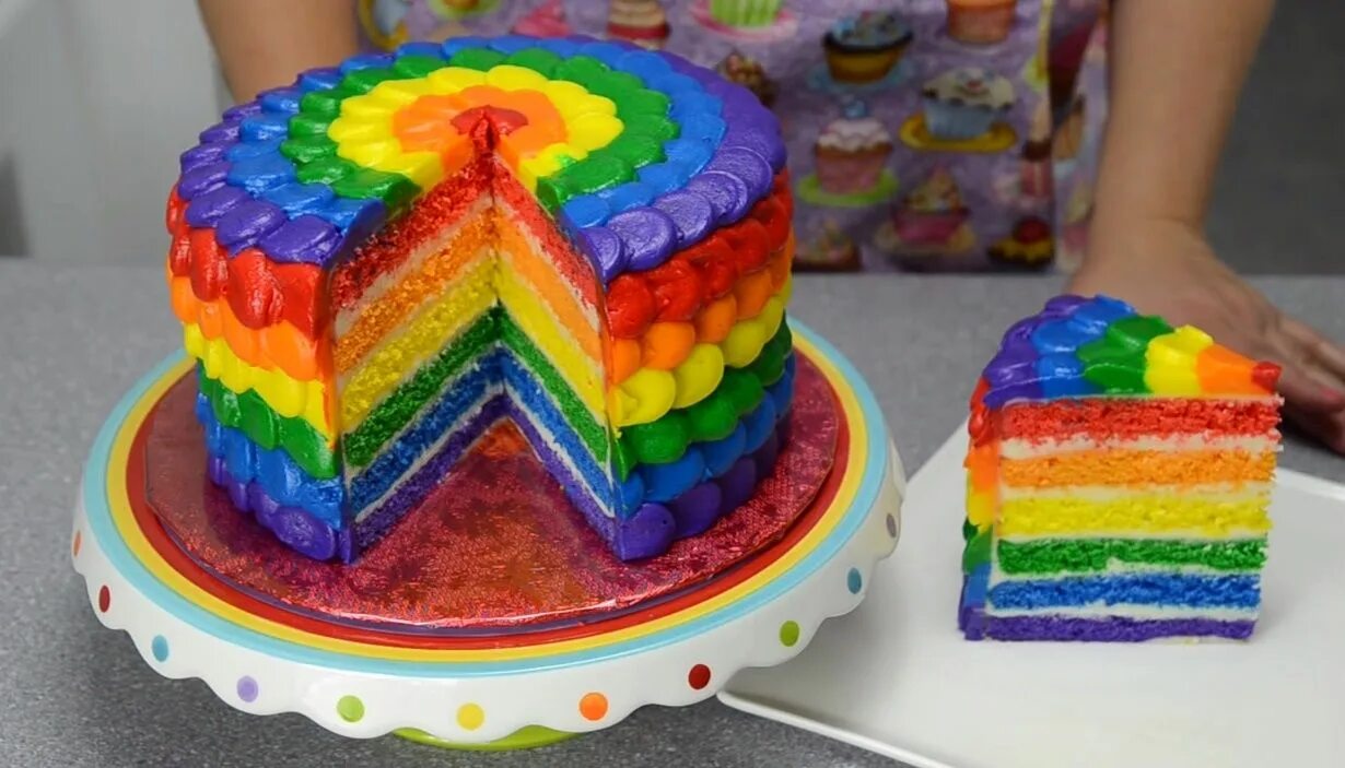 Радужное оформление торта It's my cake day! Four years rockin'. - post Rainbow cake, Cookies cupcakes and 