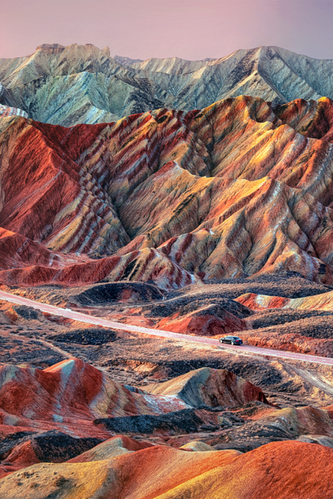 Vibrant Landscape Photos Showcase the Striking Colors of China's Rainbow Mountai