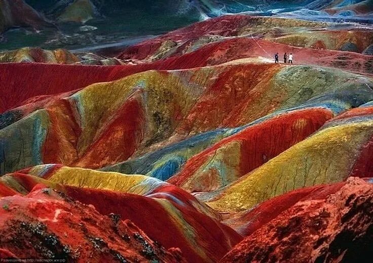 Радужные горы в китае фото Danxia landform, Zhangye, China 1500x1061 Danxia landform, Zhangye, Zhangye danx