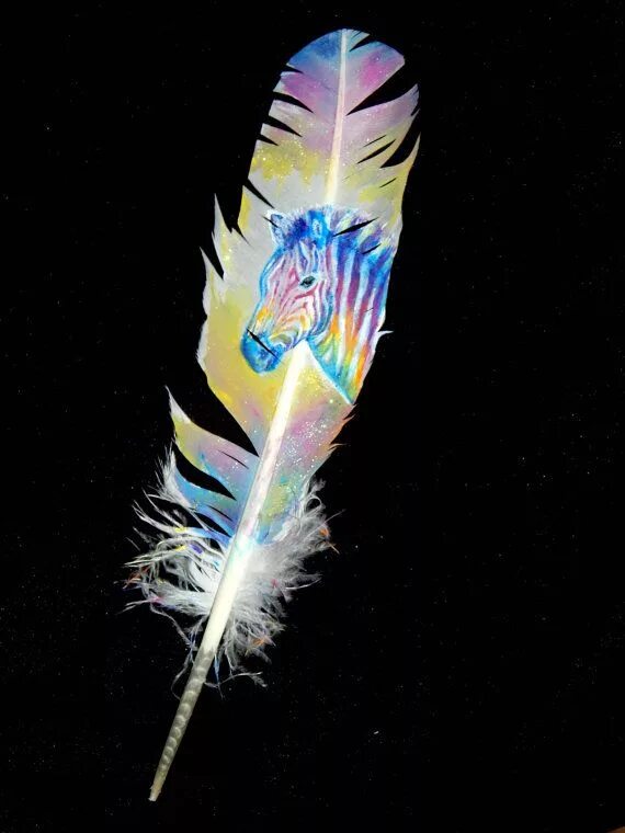 Радужные перья фото Custom painted feather, animal, white wedding, butterfly, Birthday gift, zoo, fr