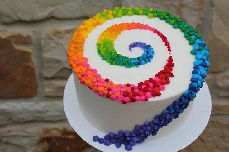 Радужный декор торта s333 Rainbow cake, Rainbow swirl cake, Swirl cake