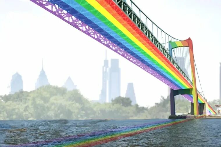 Радужный мост фото Paint the Walt Whitman Bridge rainbow to honor LGBTQ Philadelphians Opinion