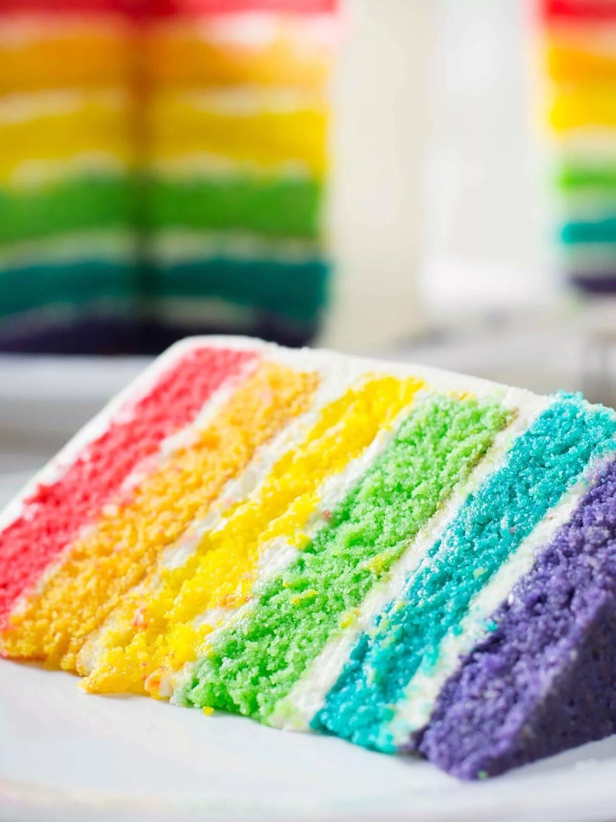 Радужный торт фото Торт Радуга / Rainbow Cake Неоновые торты, Радужные угощения, Летние угощения