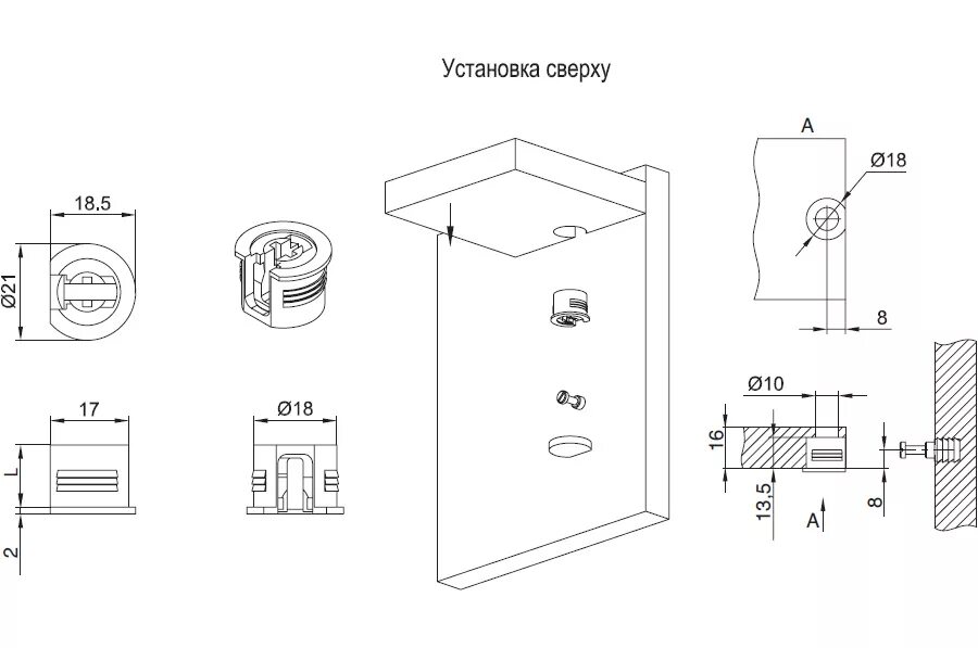 Рафиксы мебельные схема установки Стяжка Mini Combi для ДСП 16мм - MCXRB080002 - купить за 48 руб. - mirujuta.ru