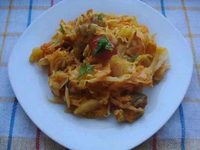 Рагу с капустой рецепт с фото Овощное рагу с капустой и мясом - простой рецепт с пошаговыми фото