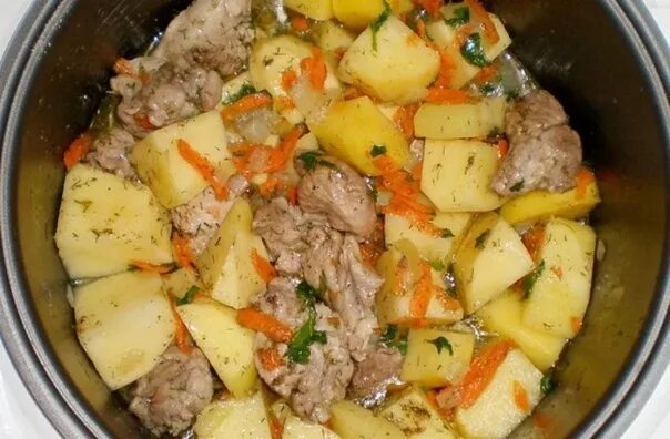 Рагу в мультиварке с мясом фото Hot in the Multis Hot is a hearty, tasty, simple and very homely dish that is wo